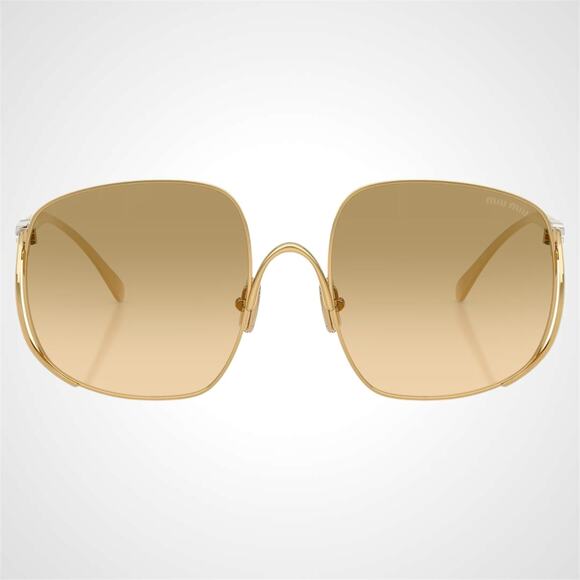 New MIU MIU Sunglasses Gold Metal Square Camomilla Gradient Lens main image 6